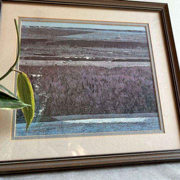 Vintage Art | Abstract Water & Tree Landscape - Picture 5 of 5
